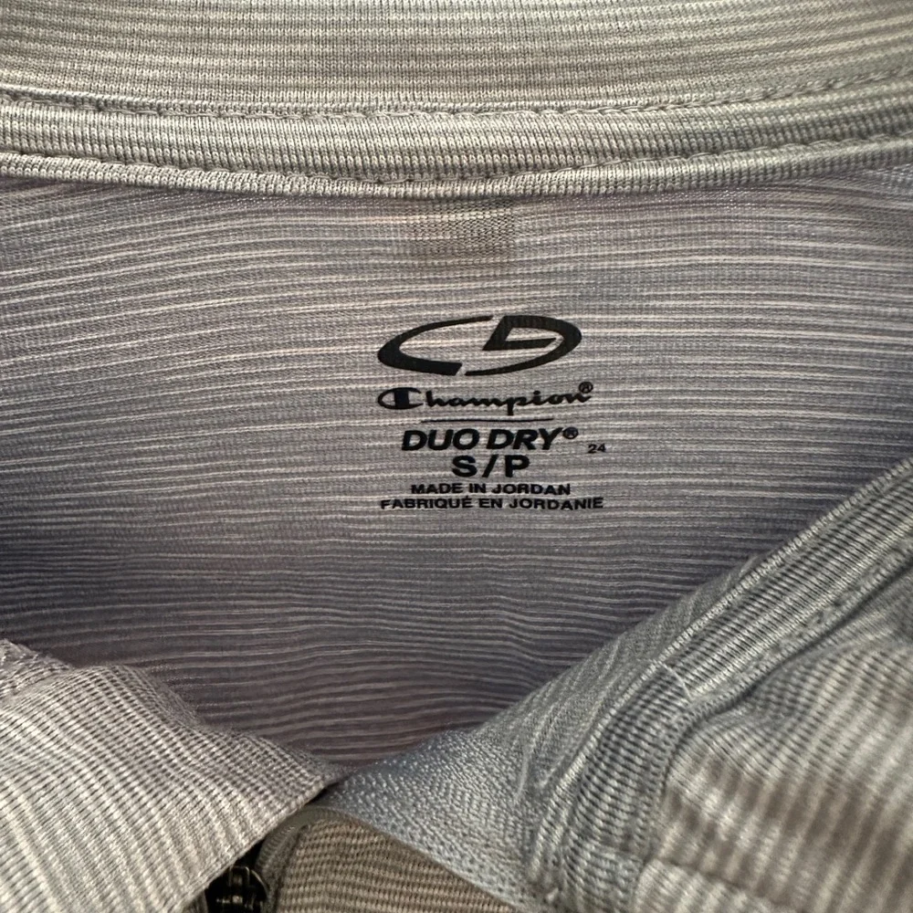 Champion Light Gray Striped Quarter-Zip Top - Picture 4 of 5
